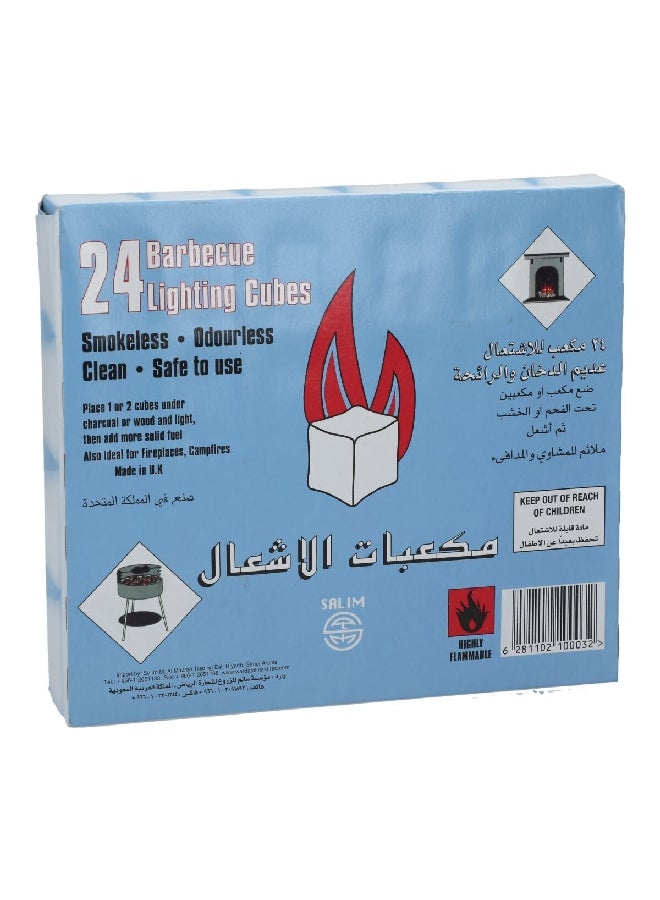 Salim 24-Piece Smokeless Odourless Highly Flammable Barbecue Lighting Cubes White 3 x 19.8 x 17.6 cm 6281102100032 - Image 3